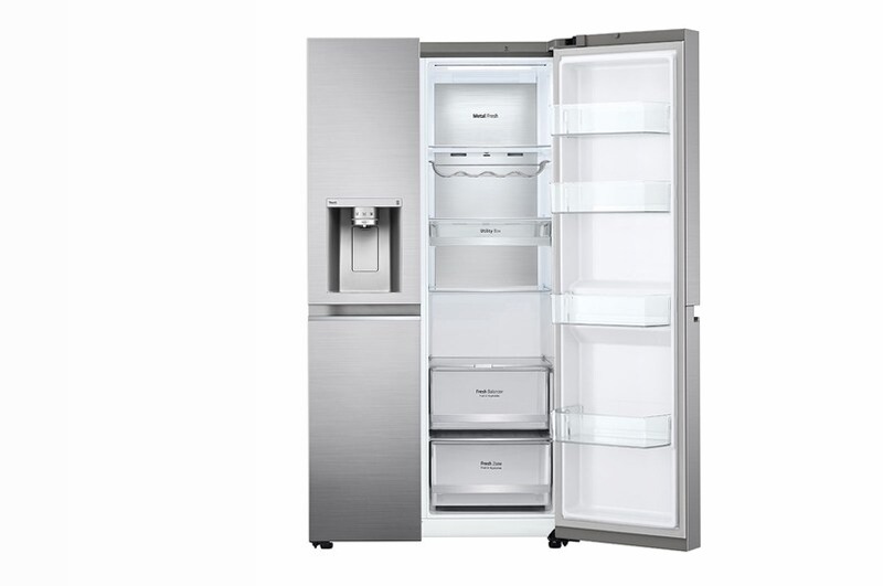 Frigorifero Side-by-Side Door-in-Door | Classe E, 635L | Wi-Fi, Dispenser con allaccio, UVnano, No frost | Inox E Side by Side 635lt