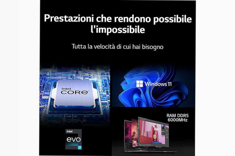 Offerta Bundle: Notebook gram 16” + Monitor Portatile gram +view 16” - 16Z90RGV.16MR70 | LG Italia 16 512GB SSD Windows