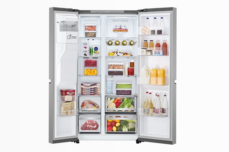 Frigorifero LG GSLE81PYBC Side-by-Side Classe C Argento Side by Side 628lt