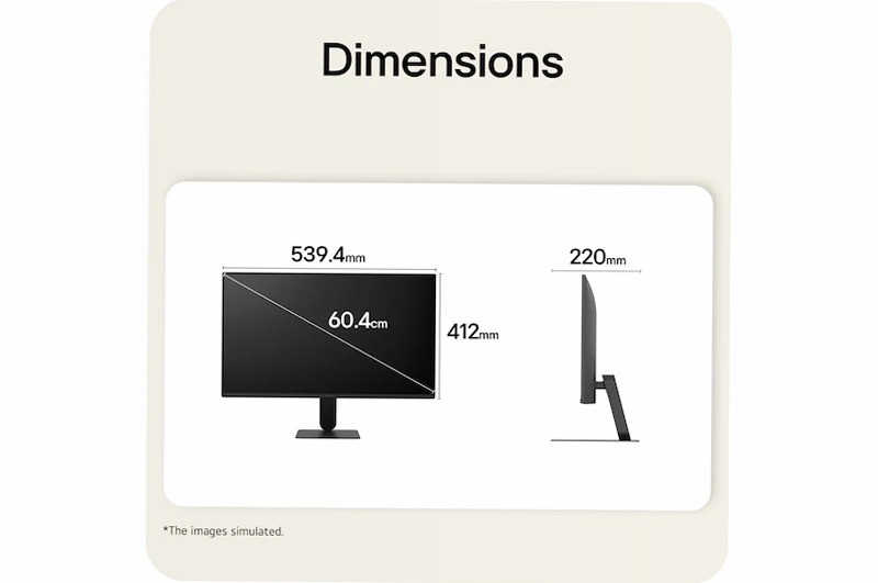 Monitor LG 24U411B - Full HD 24" 1920 x 1080