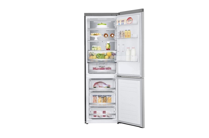 Frigorifero combinato | Classe D, 341L | Wi-Fi, Wine Rack, Door & Linear Cooling, Fresh Balancer & Converter | Noble Steel D 341lt