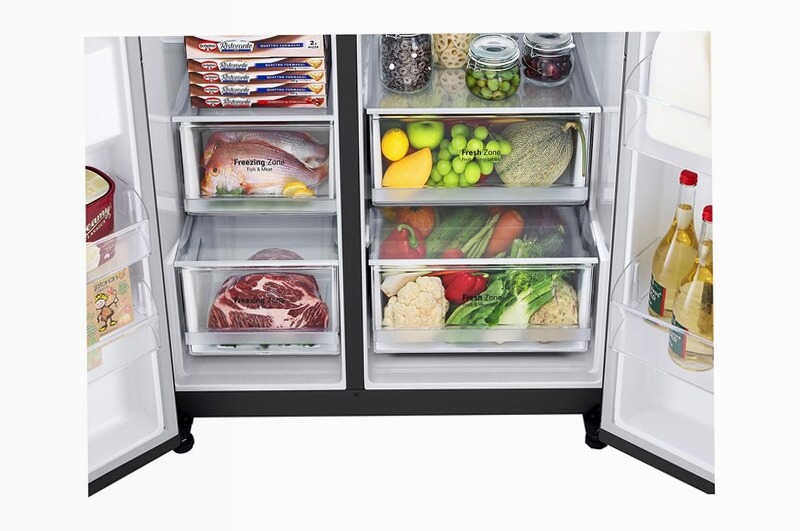 Frigorifero Side-by-Side LG | Classe F, 635L Side by Side 635lt