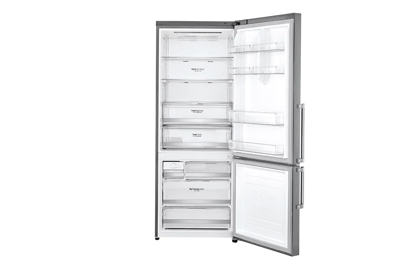 LG Frigorifero Smart Combinato Largo 70 Classe energetica E Maniglie a barra in alluminio Display esterno LED 462lt