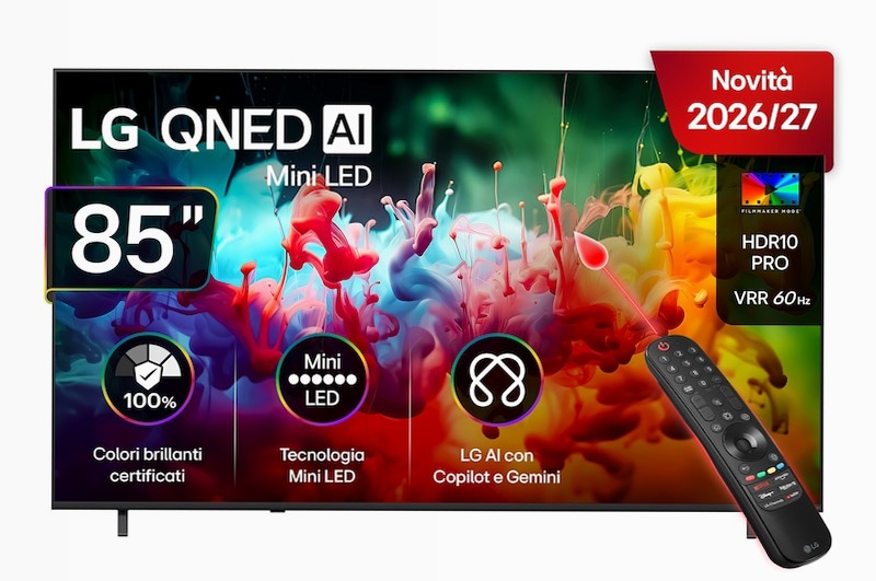 TV 85 pollici LG QNED AI MiniLED QNED70B 4K Smart TV 2026 - 85QNED70B6A | LG Italia 85" HD