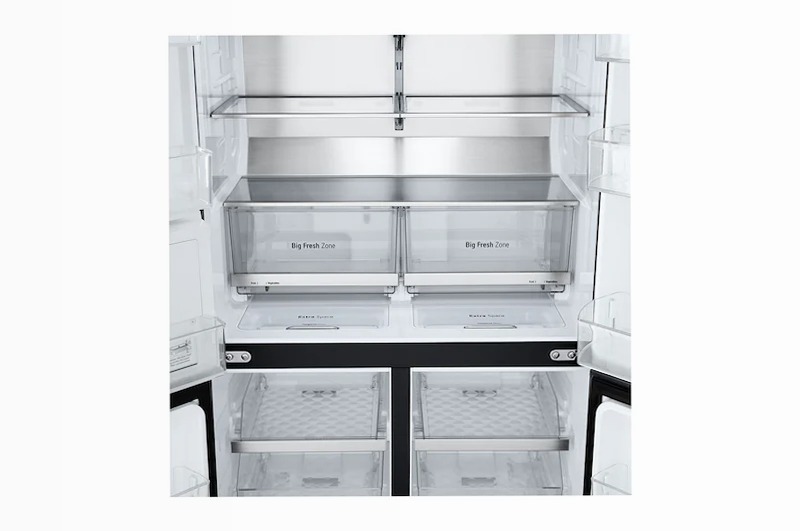 Frigorifero Multidoor | Classe E, 641L | Wi-Fi, Dispenser con allaccio, UVnano, Metal Fresh, Porte piatte, No frost | Nero E 641lt