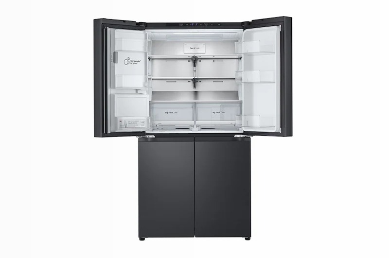 Frigorifero Multidoor | Classe E, 641L | Wi-Fi, Dispenser con allaccio, UVnano, Metal Fresh, Porte piatte, No frost | Nero E 641lt