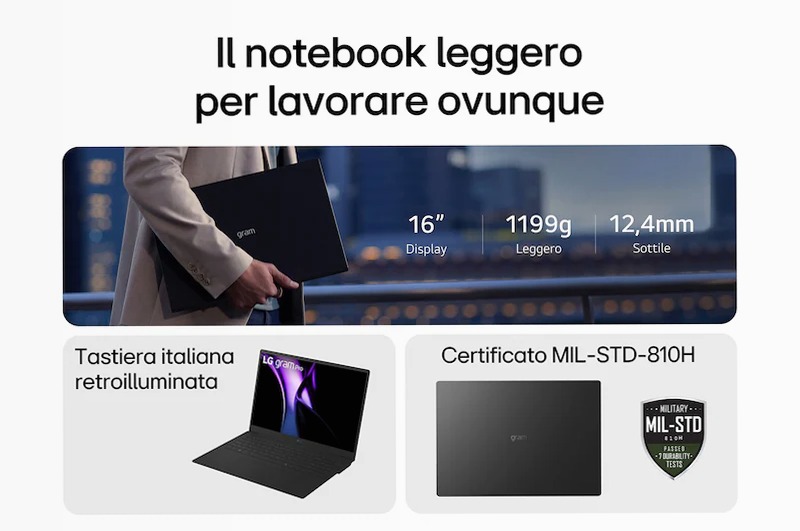 Notebook gram Pro 16" OLED 16 Windows