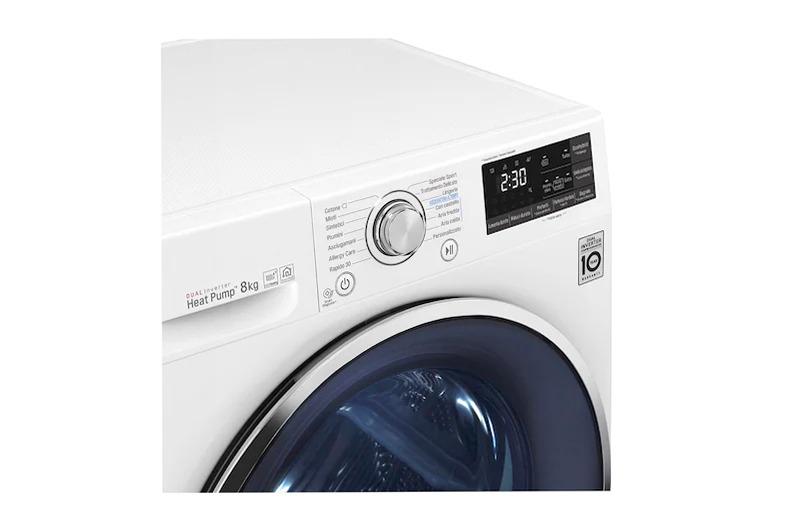 LG Asciugatrice Smart DUAL Inverter Heat Pump™ Eco Hybrid 9 Kg 9kg A