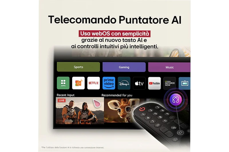 TV 75 pollici LG QNED evo AI QNED86 MiniLED 4K Smart TV 2025 - 75QNED86A6A | LG Italia 75" HD Mini-LED