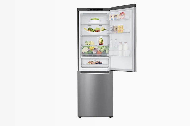 Frigorifero combinato LG GBB61BLHEC - Classe E, 341L Nero E 341lt