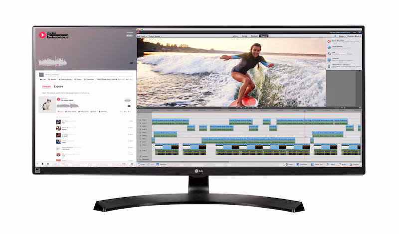 LG 34UM88 Monitor PC 21:9 Quad HD 34" Fucsia IPS 3440 x 1440