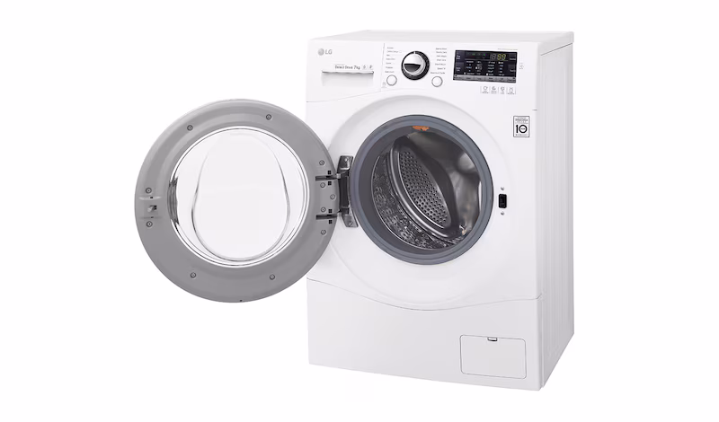LG Lavatrice Slim TurboWash™ 7 Kg Oblò Cromato 7kg Acciaio