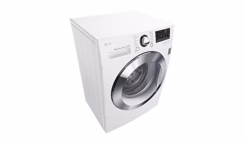LG Lavatrice Slim TurboWash™ 7 Kg Oblò Cromato 7kg Acciaio