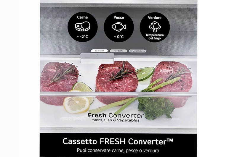 Frigorifero LG GBV7280AEV 387L Classe A Nero Combinato 387lt