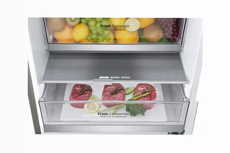 Frigorifero combinato LG GBB72SAVCN Inox C 384lt