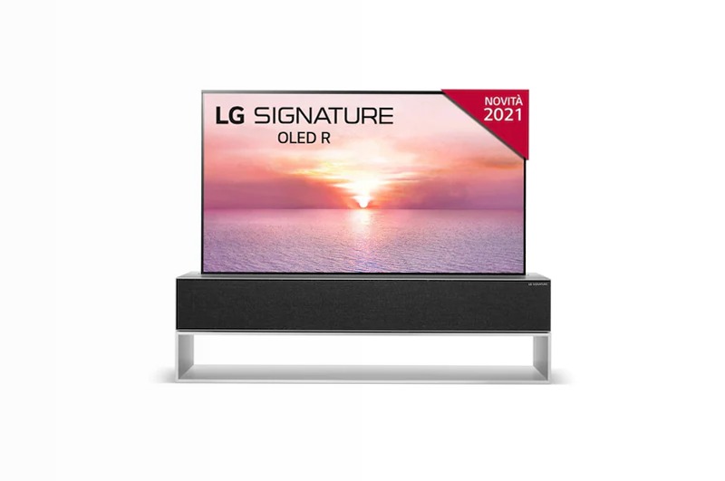 LG SIGNATURE OLED TV 65'' Serie R1 - OLED Rollable Design Argento