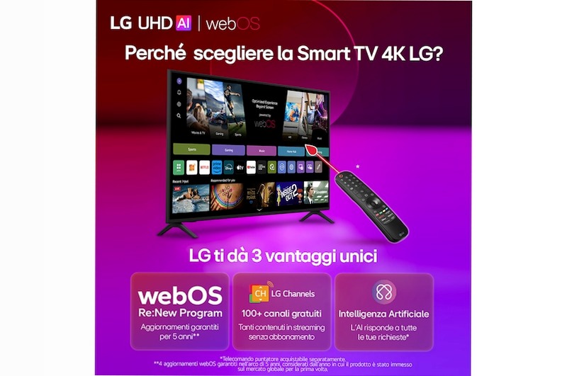 TV 65 pollici LG UHD AI UR75 4K Smart TV - 65UR75006LK | LG Italia 65" HD