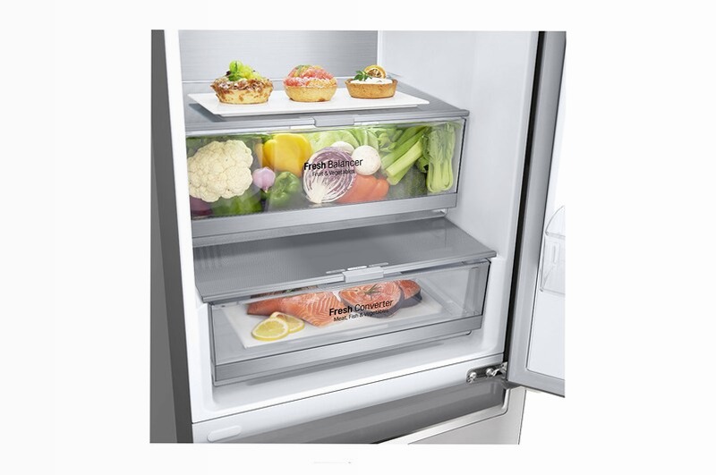 Frigorifero combinato | Classe C, 384L | Wi-Fi, Door & Linear Cooling, Fresh Balancer & Converter, No frost | Noble Steel C 384lt
