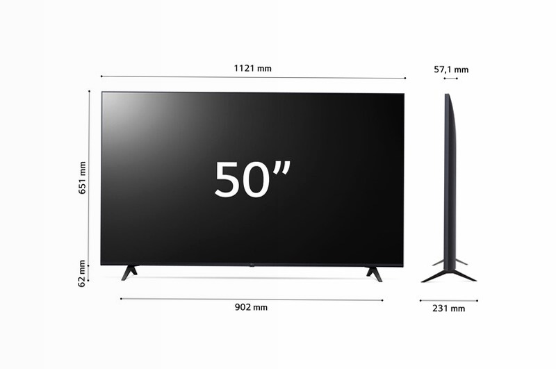 TV UHD LG Serie UR80 50'' Beige