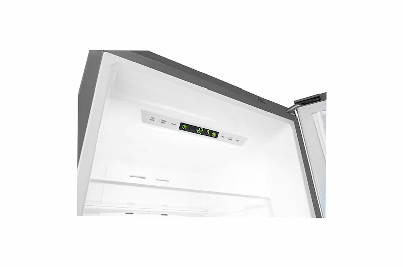 LG Frigorifero Combinato -10% Maniglie integrate Display interno LED finitura Inox Saffiano A 343lt