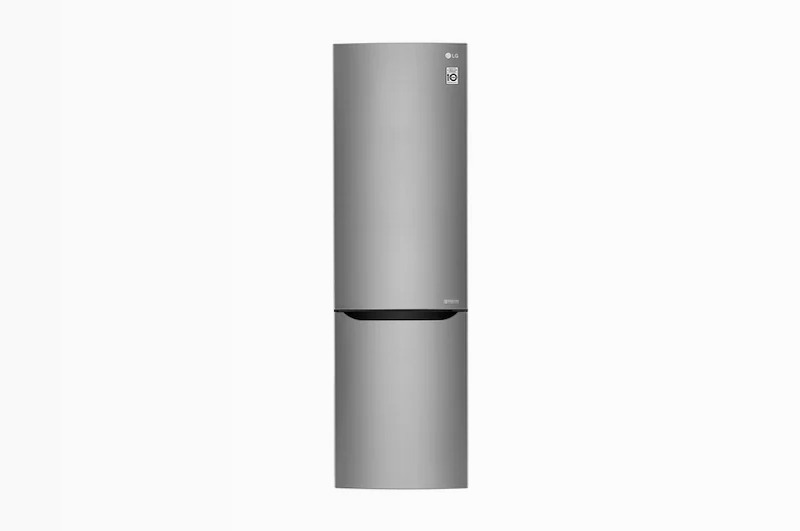 LG Frigorifero Combinato -10% Maniglie integrate Display interno LED finitura Inox Saffiano A 343lt