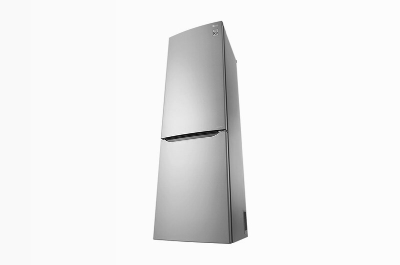 LG Frigorifero Combinato -10% Maniglie integrate Display interno LED finitura Inox Saffiano A 343lt