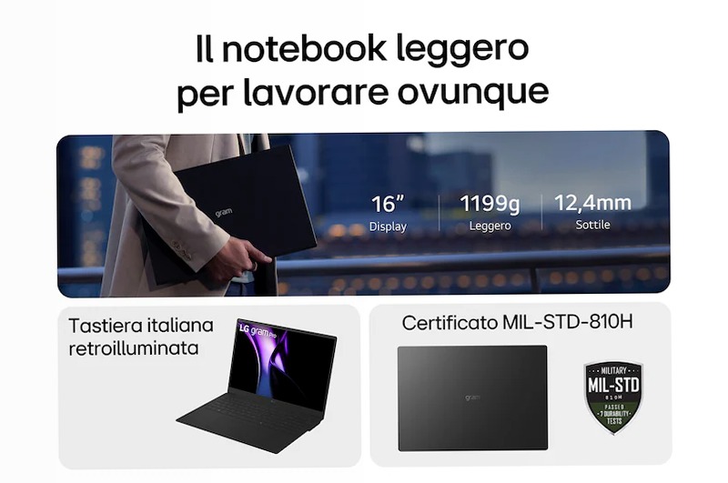 Notebook gram Pro 16" OLED 32 Windows
