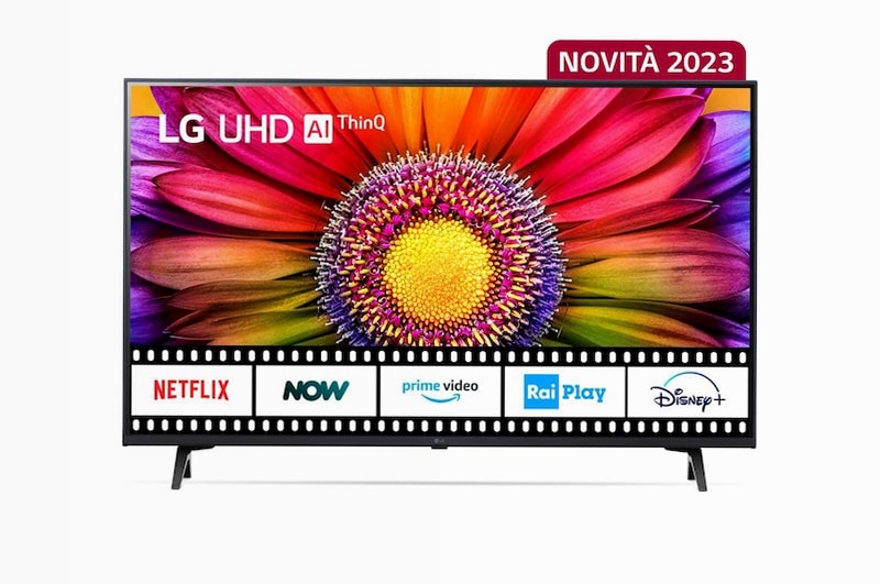 TV UHD | Serie UR80 43'' | 4K, α5 Gen6, HDR10, 20W, 3 HDMI, Game Optimizer, Wi-Fi 5, Smart TV WebOS 23 - 43UR80006LJ | LG Italia HD