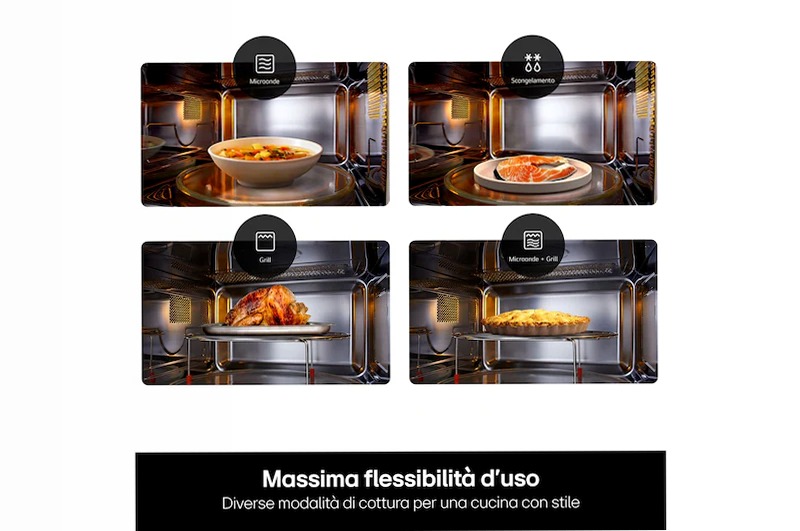 Microonde LG MG7Z2593B - 25 Litri, 900W Nero