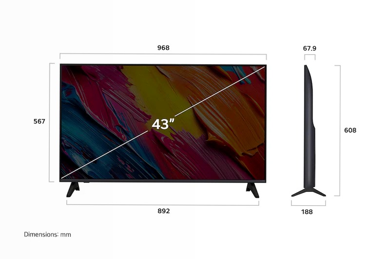 TV 43 pollici LG QNED AI QNED70 4K Smart TV 2025 - 43QNED70A6A | LG Italia 43" HD
