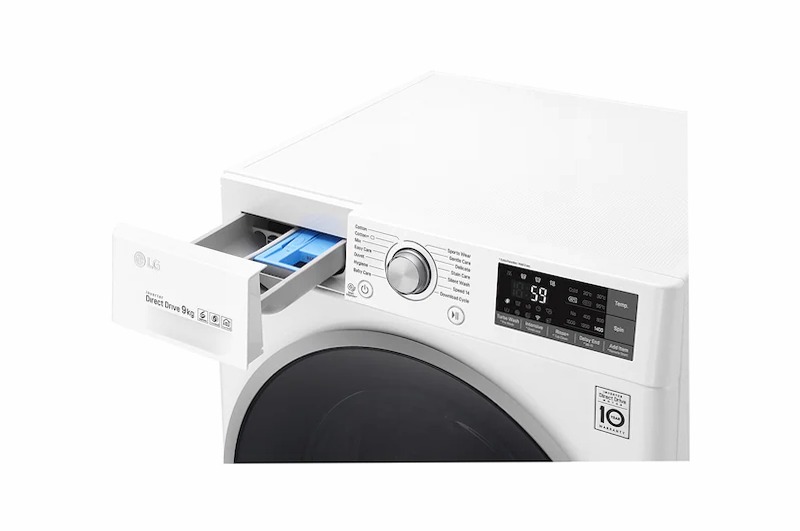 LG Lavatrice Smart TurboWash™ 9 kg Oblò Ring Silver Cromato 9kg Argento