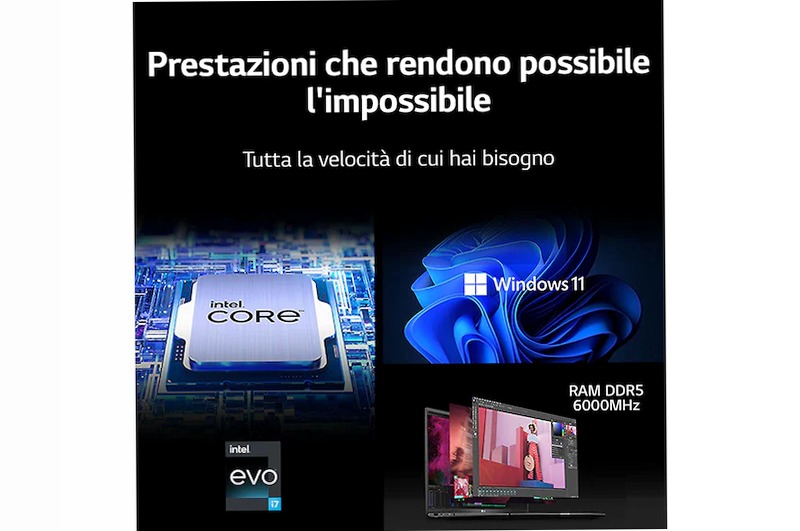 LG gram 16Z90R | Notebook Ultraleggero con Windows 11 Pro + LG Full HD | Monitor 27'' Serie MK60MP - 16Z90R.27MK60M | LG Italia 16 512GB SSD