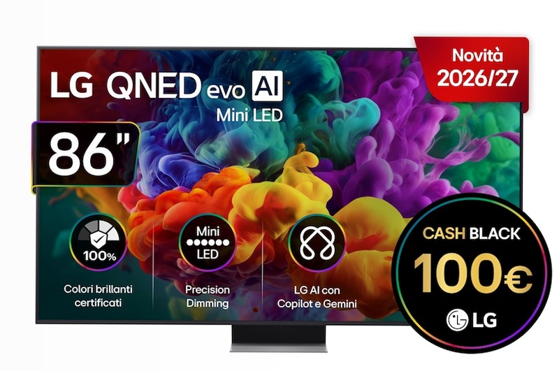 TV 86 pollici LG QNED evo AI Mini LED QNED86B 4K Smart TV 2026 - 86QNED86B6B | LG Italia 86" HD