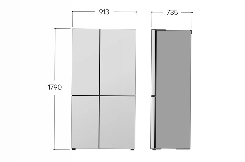Frigorifero Side-by-Side InstaView | Classe E, 635L E Side by Side 635lt