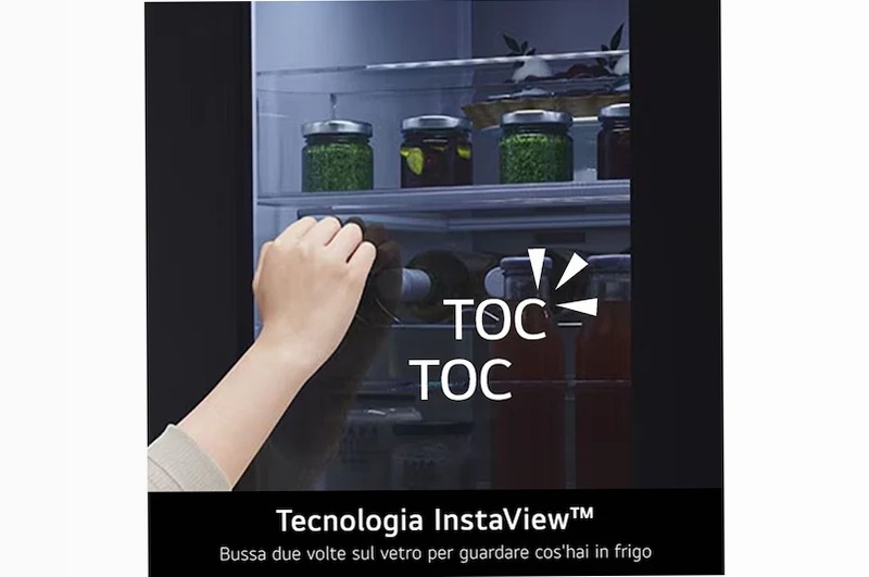Frigorifero Multidoor Slim InstaView + Microonde NeoChef 1000W Acciaio E 508lt Libera