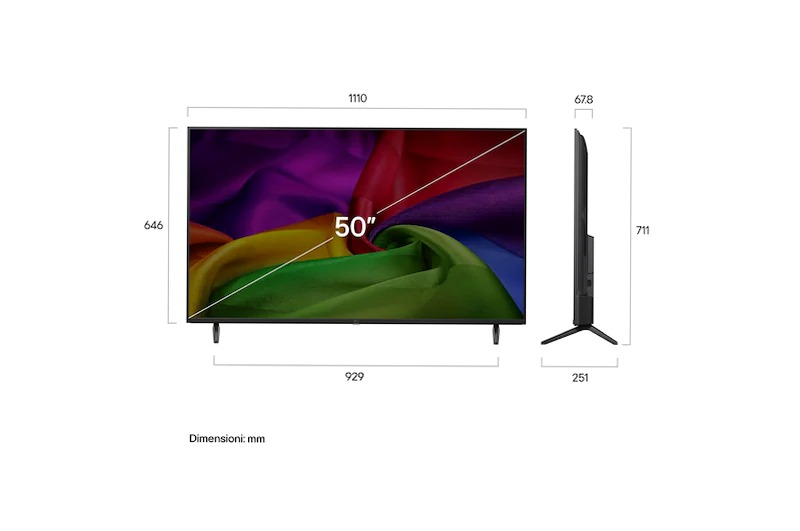 TV 50 pollici LG NANO 4K UHD AI NU80 4K Smart TV 2026 | LG Italia