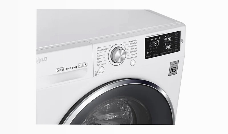 LG Lavatrice TurboWash™ 9 Kg Oblò Cromato 1400rpm 9kg Acciaio