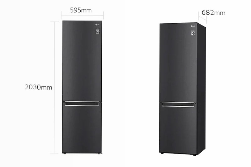 Frigorifero Combinato LG GBB72MCVGN Nero D 384lt