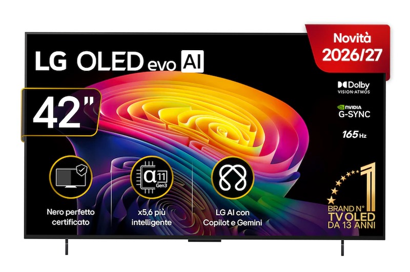 tv 42 pollici LG OLED evo AI C6 4K Smart TV 2026 - OLED42C65LA.API | LG Italia 42" HD