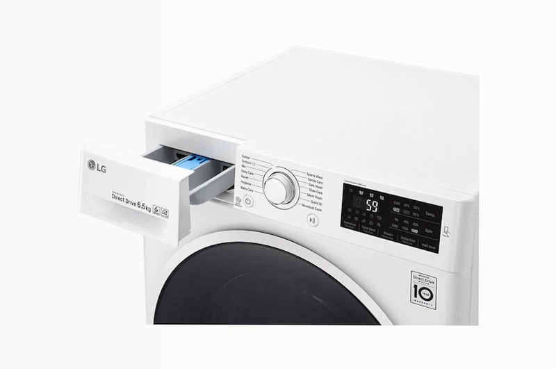 LG Lavatrice Slim 6.5 kg Oblò Ring White - F2J6WN0W 1200rpm
