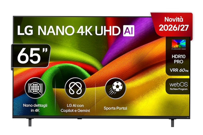 TV 65 pollici LG NANO 4K UHD AI NU85 4K Smart TV 2026 - | 65NU850B6LA.API | LG Italia