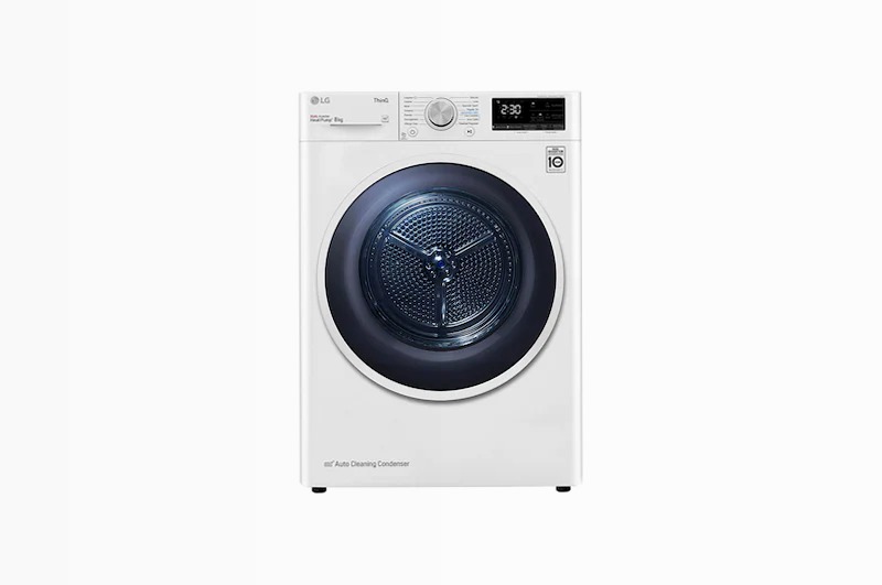 LG RH80V9AVHN Asciugatrice 8kg C | Asciugatura Delicata e Eco Efficiente Bianco