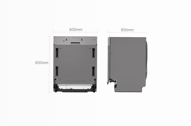 Lavastoviglie libera installazione QuadWash Serie 3 B 14 Acciaio