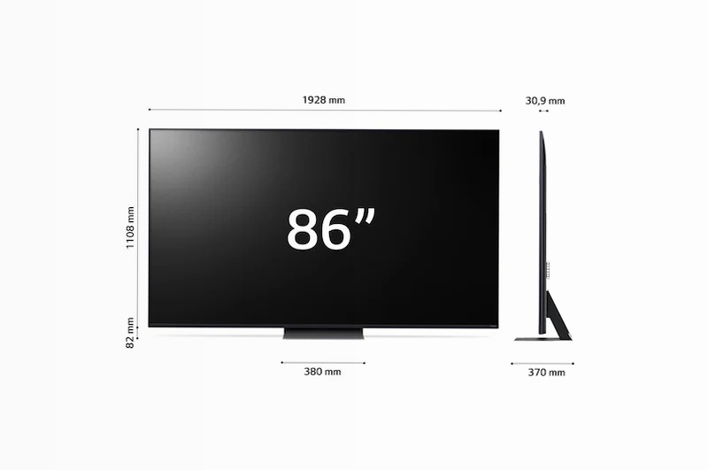 TV 86 pollici LG QNED86 AI 4K Smart TV 2024 Beige 86" HD