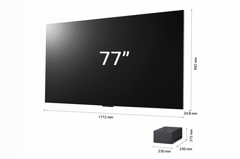 TV 77 pollici LG OLED evo M3, primo True Wireless al mondo con trasferimento audio e video 120Hz 4K