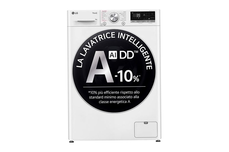 Lavatrice LG F4R709TAIDD - Classe A-10% White 1400rpm 9kg Bianco