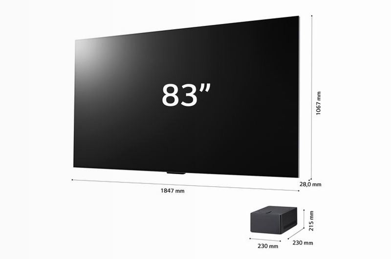 TV 83 pollici LG OLED evo M3, primo True Wireless al mondo con trasferimento audio e video 120Hz 4K