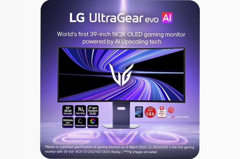 LG UltraGear™ evo GX9 39” - Il primo monitor gaming OLED 5K2K 38.6" Fucsia
