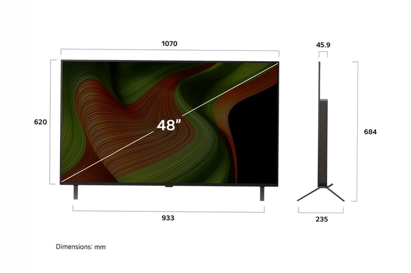 TV 48 pollici LG OLED evo AI B5 4K Smart TV 2025 - OLED48B56LA | LG Italia 48" HD