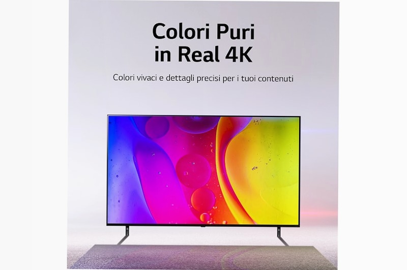 TV NanoCell | Serie NANO75 65'' | 4K, α5 Gen5, HDR10, 20W, 3 HDMI, Game Optimizer, Wi-Fi 5, Smart TV WebOS 22 - 65NANO756QC | LG Italia